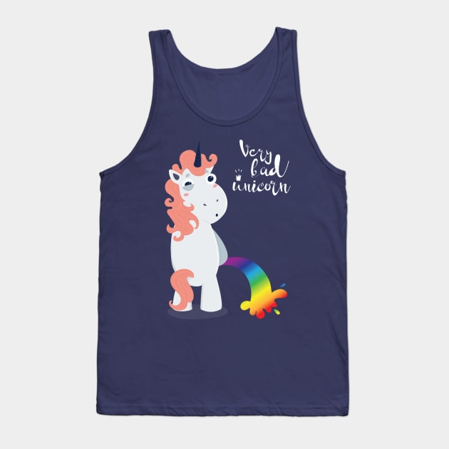 Bad Unicorn Tank Top by oksmash